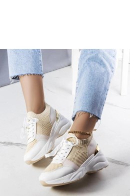 Beżowe sneakersy na koturnie Ann - Solea Solea