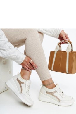 Beżowe sneakersy na koturnie Hermina - Solea Solea
