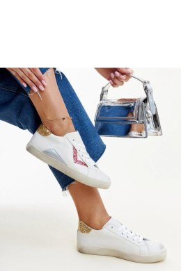 Białe sneakersy z efektem ,,znoszenia`` Gombola - Solea Solea