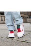Biało-Czerwone buty z zielonym językiem Archie - Solea Solea Biało-Czerwone buty z zielonym językiem Archie - Solea Solea