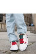 Biało-Czerwone buty z zielonym językiem Archie - Solea Solea Biało-Czerwone buty z zielonym językiem Archie - Solea Solea