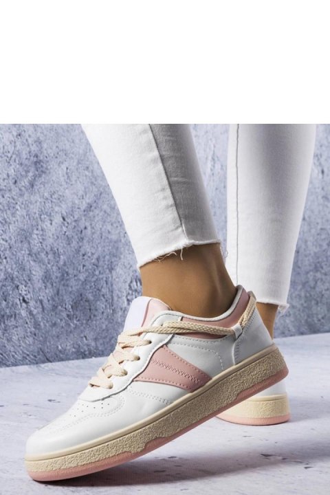 Biało-różowe damskie sneakersy Marcella - Solea Solea Biało-różowe damskie sneakersy Marcella - Solea Solea