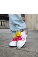 Biało-różowe sneakersy z żółtym językiem Archie - Solea Solea Biało-różowe sneakersy z żółtym językiem Archie - Solea Solea