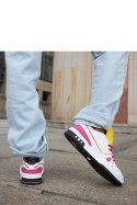 Biało-różowe sneakersy z żółtym językiem Archie - Solea Solea Biało-różowe sneakersy z żółtym językiem Archie - Solea Solea