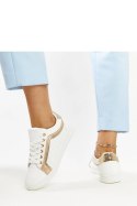 Biało-złote sneakersy na platformie Amala - Solea Solea Biało-złote sneakersy na platformie Amala - Solea Solea