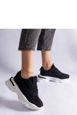 Czarne sneakersy na grubszej podeszwie Guerrera - Solea Solea