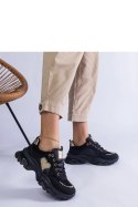 Czarne sneakersy na platformie z serduszkiem Martineza - Solea Solea Czarne sneakersy na platformie z serduszkiem Martineza - Solea Solea