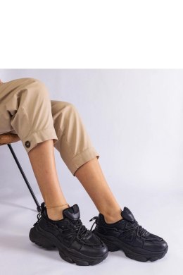 Czarne sneakersy sportowe damskie Ivett - Solea Solea