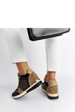 Czarne sneakersy na koturnie Chestnut - Solea Solea