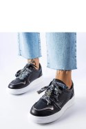 Czarne sneakersy wiązane wstążką Pryor - Solea Solea Czarne sneakersy wiązane wstążką Pryor - Solea Solea