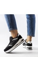 Czarne sneakersy ze wstawką Genovesee - Solea Solea Czarne sneakersy ze wstawką Genovesee - Solea Solea