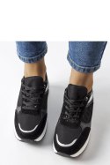 Czarne sneakersy ze wstawką Genovesee - Solea Solea Czarne sneakersy ze wstawką Genovesee - Solea Solea