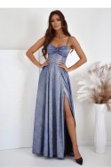 Sukienka Model 001113. Gorset Lux Silver/Blue - With You With You Sukienka Model 001113. Gorset Lux Silver/Blue - With You With You