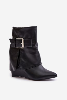 Botki Model Vortinia 1690A-1 Black Skóra - Step in style Step in style