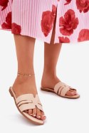 Sandał Klapki Model Ecapus CD314 Beige - Step in style Step in style Sandał Klapki Model Ecapus CD314 Beige - Step in style Step in style