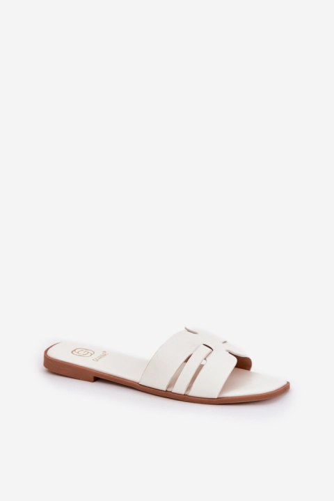 Sandał Klapki Model Ecapus CD314 White - Step in style Step in style Sandał Klapki Model Ecapus CD314 White - Step in style Step in style