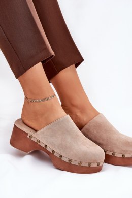 Sandał Klapki Model Ellason 8065 Beige - Step in style Step in style