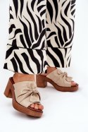 Sandał Klapki Model Kikilla RMR23126-8 Beige - Step in style Step in style Sandał Klapki Model Kikilla RMR23126-8 Beige - Step in style Step in style