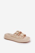 Sandał Klapki Model Limme JR09 Beige - Step in style Step in style Sandał Klapki Model Limme JR09 Beige - Step in style Step in style