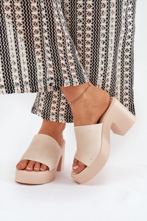 Sandał Klapki Model Omeisa 8338-273 Beige - Step in style Step in style Sandał Klapki Model Omeisa 8338-273 Beige - Step in style Step in style