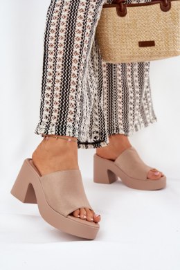 Sandał Klapki Model Omeisa 8338-273 Khaki - Step in style Step in style