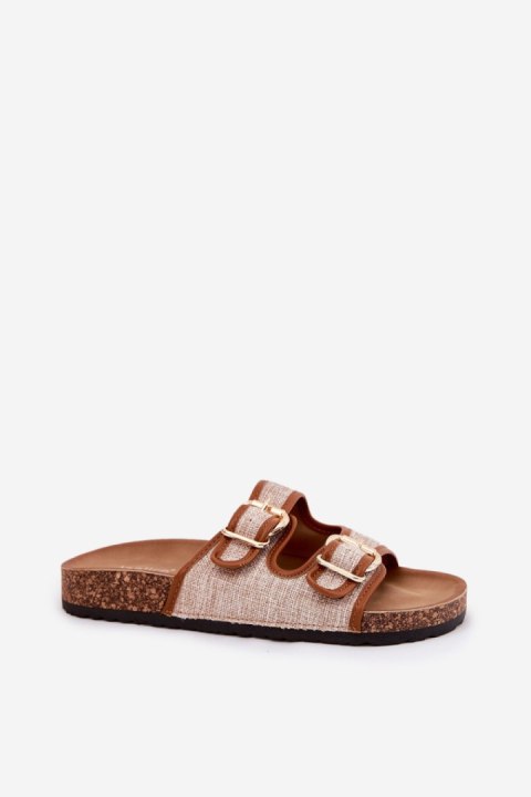 Sandał Klapki Model Osoffe 666-31 Camel - Step in style Step in style Sandał Klapki Model Osoffe 666-31 Camel - Step in style Step in style