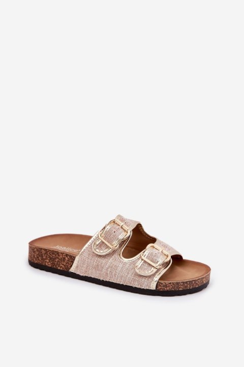 Sandał Klapki Model Osoffe 666-31 Gold - Step in style Step in style Sandał Klapki Model Osoffe 666-31 Gold - Step in style Step in style
