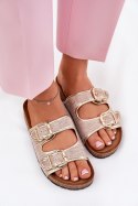 Sandał Klapki Model Osoffe 666-31 Gold - Step in style Step in style Sandał Klapki Model Osoffe 666-31 Gold - Step in style Step in style