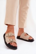 Sandał Klapki Model Simbes M35 Beige - Step in style Step in style Sandał Klapki Model Simbes M35 Beige - Step in style Step in style