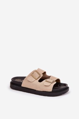 Sandał Klapki Model Simbes M35 Beige - Step in style Step in style