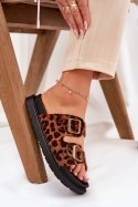 Sandał Klapki Model Simbes M35 Brown Panterka - Step in style Step in style Sandał Klapki Model Simbes M35 Brown Panterka - Step in style Step in style