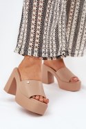 Sandał Klapki Model Tamirella 218-2 Khaki - Step in style Step in style Sandał Klapki Model Tamirella 218-2 Khaki - Step in style Step in style