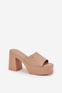 Sandał Klapki Model Tamirella 218-2 Khaki - Step in style Step in style Sandał Klapki Model Tamirella 218-2 Khaki - Step in style Step in style