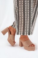 Sandał Klapki Model Tamirella 218-2 Khaki - Step in style Step in style Sandał Klapki Model Tamirella 218-2 Khaki - Step in style Step in style