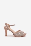 Sandały Model DA MR1038-33 Szampan - Step in style Step in style Sandały Model DA MR1038-33 Szampan - Step in style Step in style