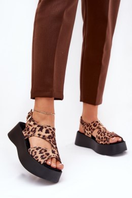 Sandały Model Karonia 5227 Brown Zamsz - Step in style Step in style