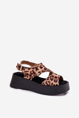 Sandały Model Karonia 5227 Brown Zamsz - Step in style Step in style