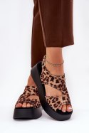 Sandały Model Karonia 5227 Brown Zamsz - Step in style Step in style Sandały Model Karonia 5227 Brown Zamsz - Step in style Step in style