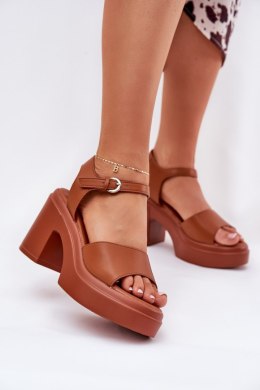 Sandały Model Korlevia 78-185 Camel - Step in style Step in style