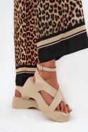 Sandały Model Tenzorus WS-001 Beige - Step in style Step in style Sandały Model Tenzorus WS-001 Beige - Step in style Step in style