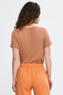 Bluzka basic z krótkim rękawem B193 Carmel - Nife Nife Bluzka basic z krótkim rękawem B193 Carmel - Nife Nife