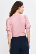 Bluzka z wiązaniem pod szyją B189 Pink - Nife Nife Bluzka z wiązaniem pod szyją B189 Pink - Nife Nife