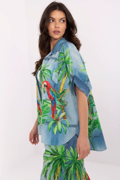 Koszula Damska Model DHJ-KS-19007-4.90 Blue - Italy Moda Italy Moda Koszula Damska Model DHJ-KS-19007-4.90 Blue - Italy Moda Italy Moda
