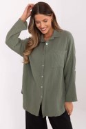 Koszula Damska Model MO-KS-9368.98 Khaki - Italy Moda Italy Moda Koszula Damska Model MO-KS-9368.98 Khaki - Italy Moda Italy Moda