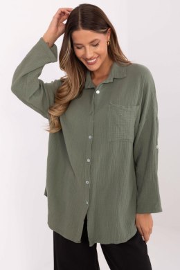 Koszula Damska Model MO-KS-9368.98 Khaki - Italy Moda Italy Moda