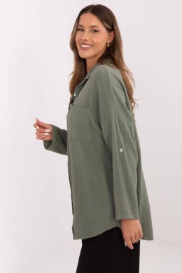 Koszula Damska Model MO-KS-9368.98 Khaki - Italy Moda Italy Moda