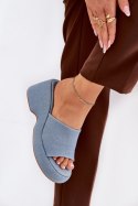 Sandał Klapki Model Afisal 1763 Jeans - Step in style Step in style Sandał Klapki Model Afisal 1763 Jeans - Step in style Step in style
