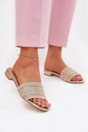 Sandał Klapki Model Fexxy 8076 Gold - Step in style Step in style Sandał Klapki Model Fexxy 8076 Gold - Step in style Step in style