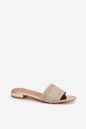 Sandał Klapki Model Fexxy 8076 Gold - Step in style Step in style Sandał Klapki Model Fexxy 8076 Gold - Step in style Step in style