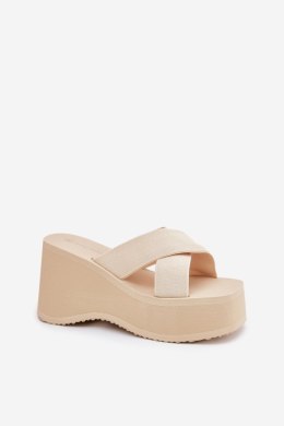 Sandał Klapki Model Sevolee 3773 Beige - Step in style Step in style